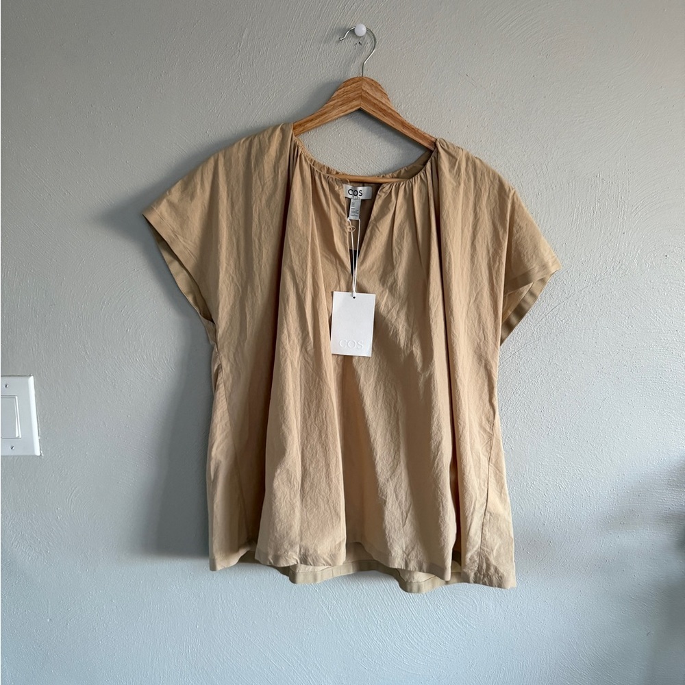 COS 100% Cotton Gathered Blouse